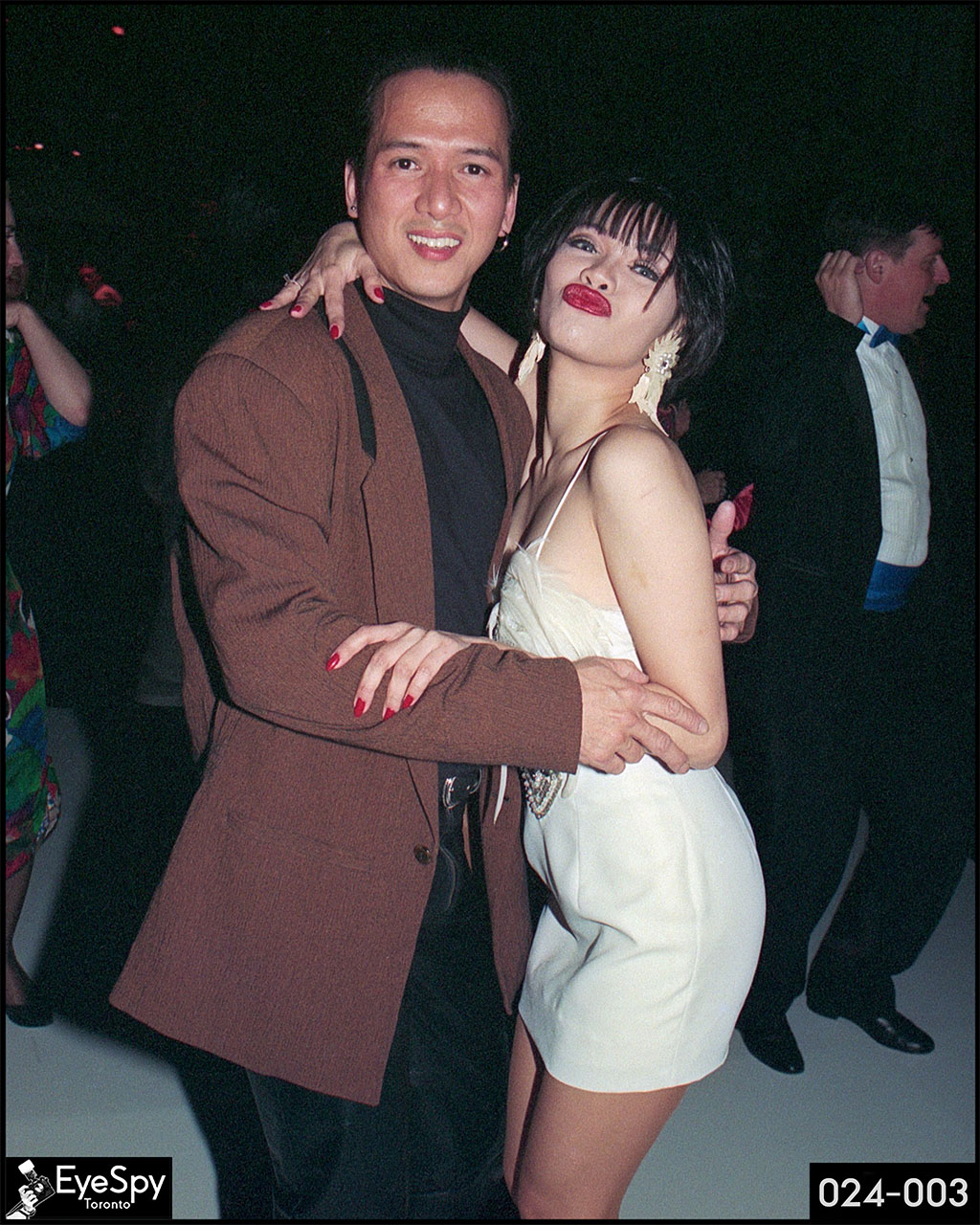 Cast members dancing the night away at the Miss Saigon opening after party included "Hustler," Radel Navel, and "Gigi,” Jinky Llamanzares in Toronto, May 1993.