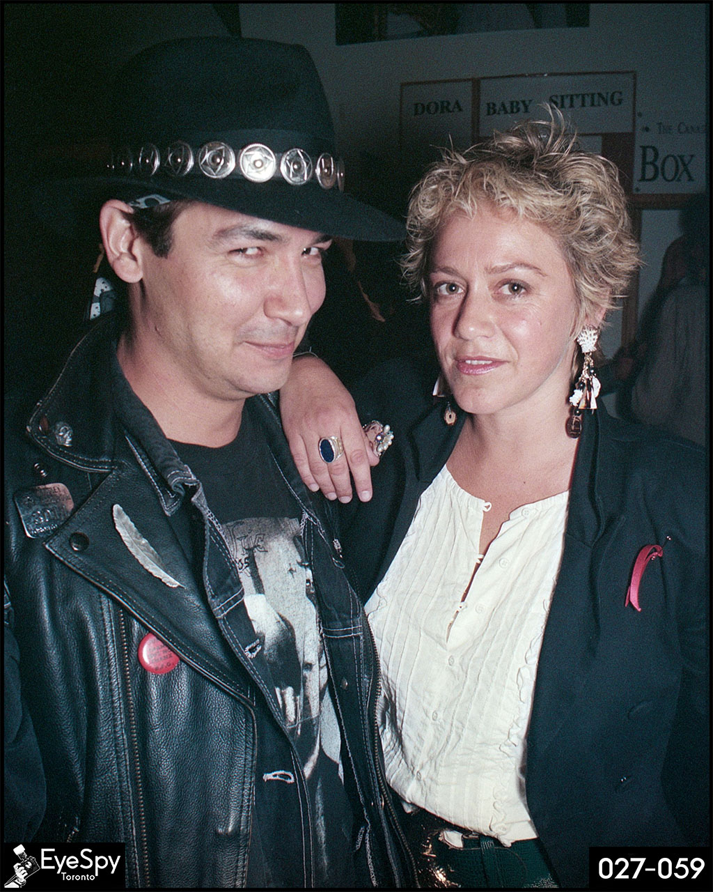 Lawrence Bayne and friend at the Dora Mavor Moore Awards after party in Toronto, June 1993. Photo © 1993 by Steven Lungley
