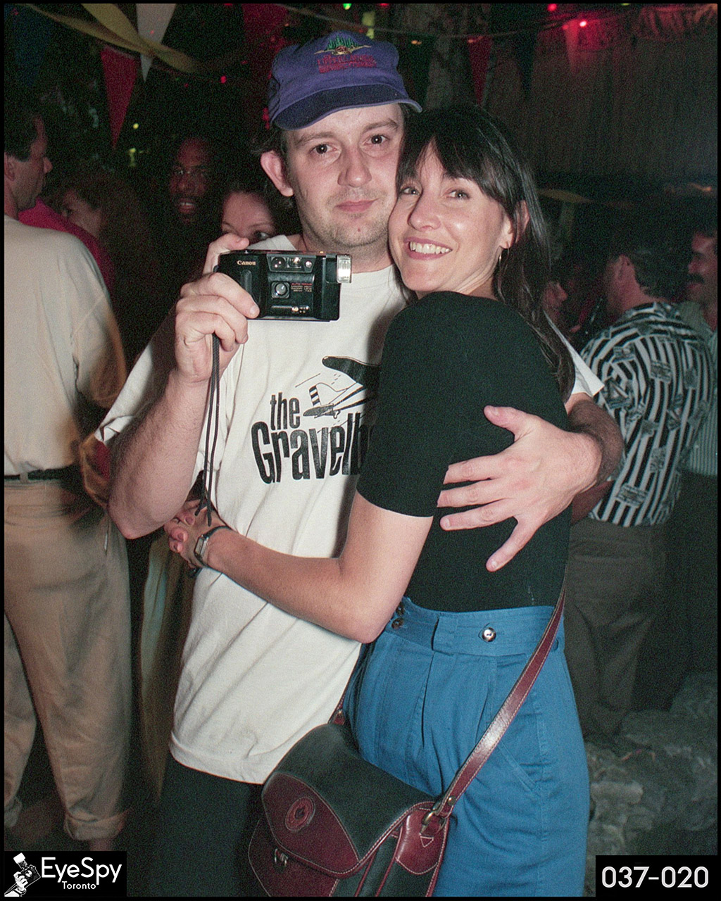Director Scott Dobson, and model Judy Enns at the BamBoo’s 10th anniversary party, August 1993 in Toronto.
