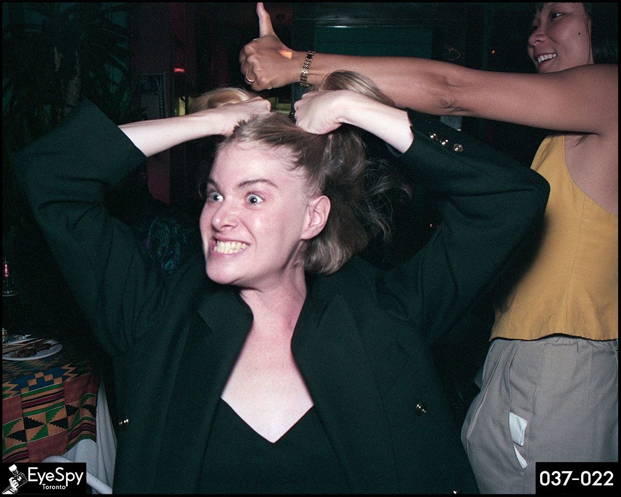 Unidentified party goer at the BamBoo’s 10th anniversary party, August 1993 in Toronto.